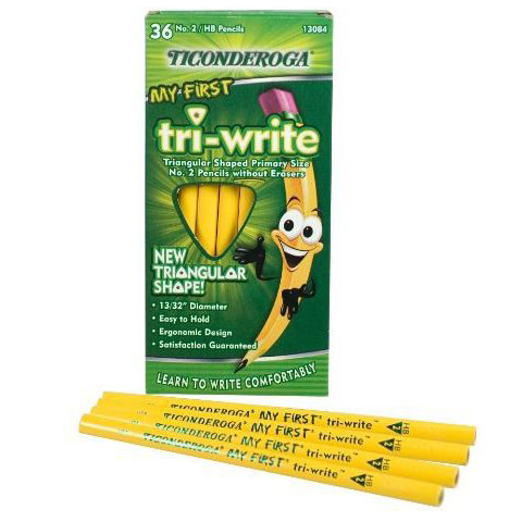 Dixon Ticonderoga My First Tri-Write HB #2 Pencil (Without Eraser, 36 Pack)